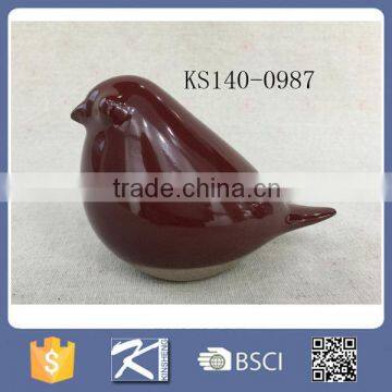 Home decorative porcelain brown glazed birds