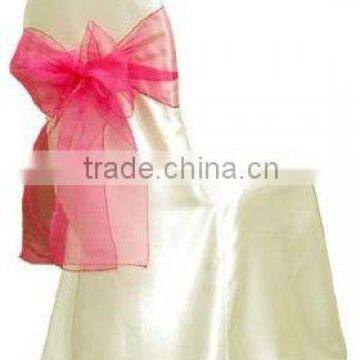 Ivory satin chair cover for wedding