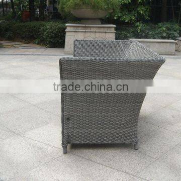 New design outdoor wicker two seat high back sofa chair