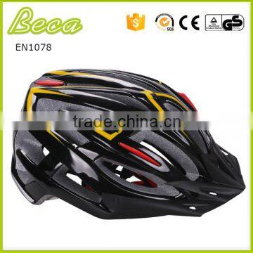 In mold PC shell with visor racing bike helmet