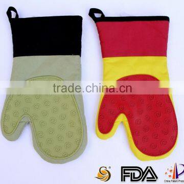 2016 hot sale heat resistant silicone oven glove