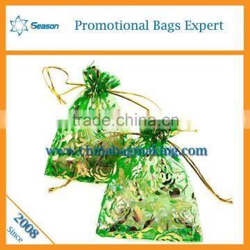 Wholesale Drawstring Promotional Drawstring Heart Printed Gift Packaging Bag/Jewelry Bag/Organza Bag