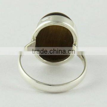 Huge !! Bezel Setting Tiger's Eye 925 Sterling Silver Ring, Silver Jewelry, Wholesale Silver Jewelry photo-4