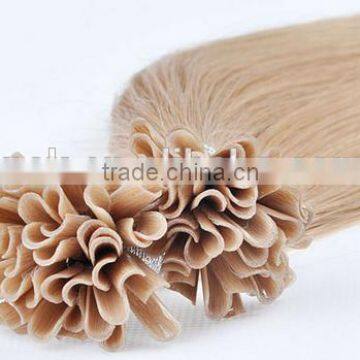 smooth blond nail human hair extension made of pure indian human hair