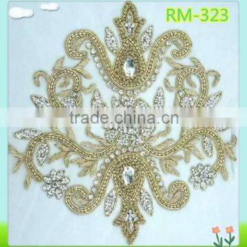 Fashion bridal accessory sew on bling applique for wedding dresses