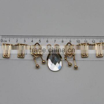 Xuran Metal Buckle Garment Accessories Strass Chain Link Chain