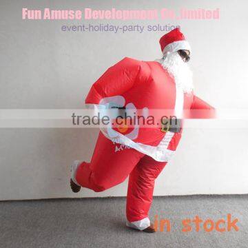 2016 new inflatable santa claus mascot costume for adult