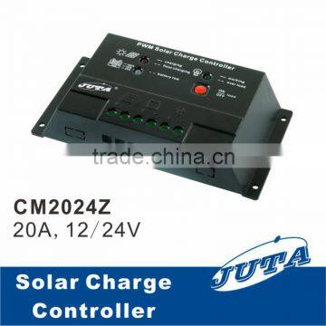 10A/20A 12V or 12V/24V Solar Charge Controller for solar home system with 5V 1A USB output