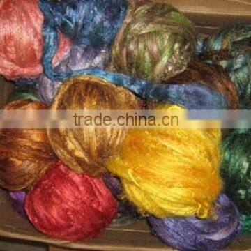 custom colored tussah silk tops for yarn and fiber stores, spinners, weavers, art and crafts, knitters