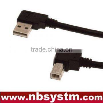 angled 90 degree USB Printer Cable A male to B male