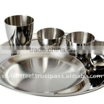 Stainless Steel Royal Dinner Plate Set / Corporate Gift