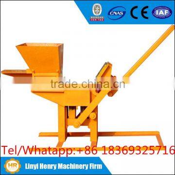 Manual Compressed Earth Block Machine QMR2-40 Small Manual Cement Interlock Brick Machine/ Manual Fly Ash Brick Making Machine