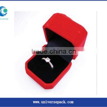 New Flocking Red Packing Ring Boxes Black Lining Box Wholesale