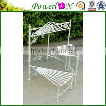 Sale Antique High Quality Wrough Iron Elegant 3 Tier Metal Plant Stand Garden Ornament For Decking I23M TS05 X00 PL08-5811