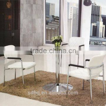 PT-M0401 Stainless steel Modern coffee table tempered glass coffee table