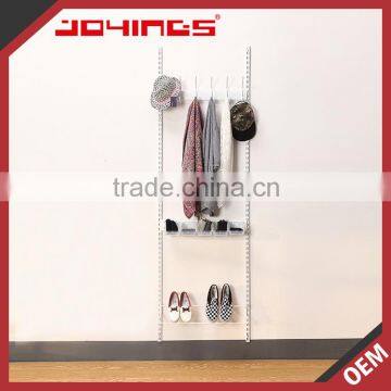 High Quality DIY Metal Double Slotted Wall Upright Closet and Hanging