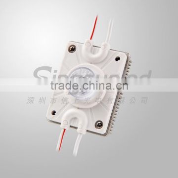 160 degree viewing angle 12V IP65 high power 3w injection led module with lens