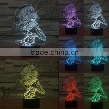 3D Optical Night Light Mutant 7 RGB Light Colors 10 LEDs AA Battery or DC 5V Mixed Lot