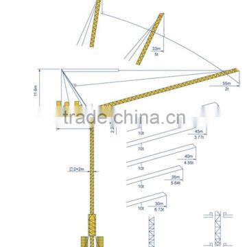 factory engineering long time service new reasonable price luffing tower crane