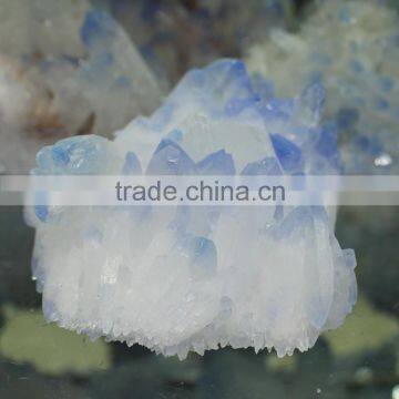 natural Brazil points original clear quartz blue crystal cluster