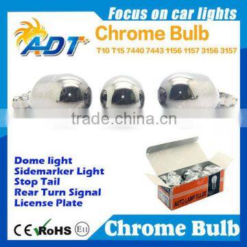 2016 hot selling Amber Signal Light Silver t20 chrome bulb