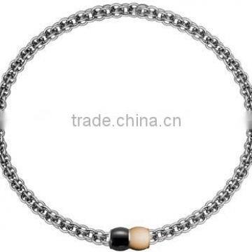 Coolman Jewelry 316L Stainless Steel European Style Lady Beads Necklace