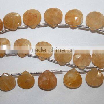 Natural Aragonite Faceted Heart