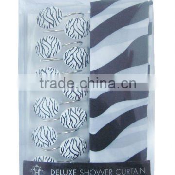 Zebra Fabric Shower Curtain