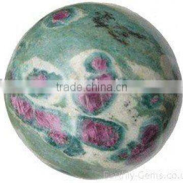 30mm round ruby fuchsite natural gemstone cabochon