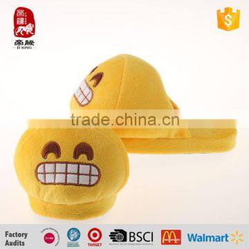 Wholesale cheap hot sale plush indoor emoji slipper