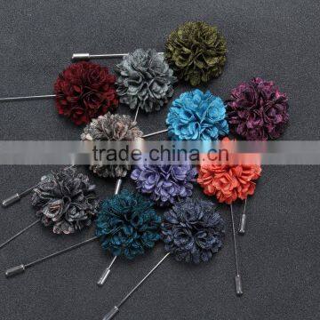 Gifts men flower lapel pin/cloth lapel pin/men's lapel pin for sale