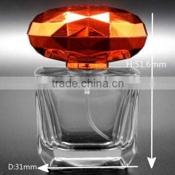 30ml empty transparent glass spray pump perfume bottle