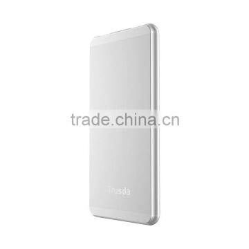 Rapid charger 2A input and 2A output power bank in ultra thin slight design