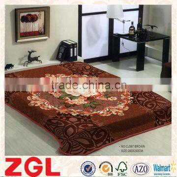 2015 NEW DESIGNS 1ply&2ply high quality hot printed raschel korean style blanket NO.CJ397