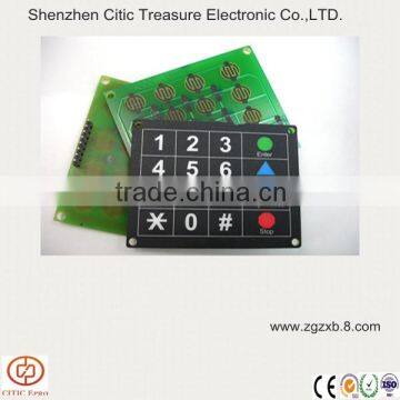 Acrylic control panel touch keypad