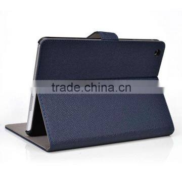 Book Folio Stand for 9.7" Apple iPad Air smart case with Auto Wake / Sleep Feature - navy blue