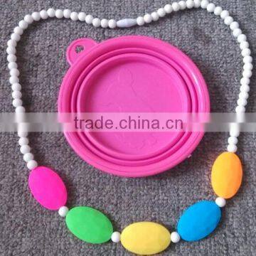 Teething Necklace Chic BPA Free silicone chewable teething necklace,baby chewable teething necklace