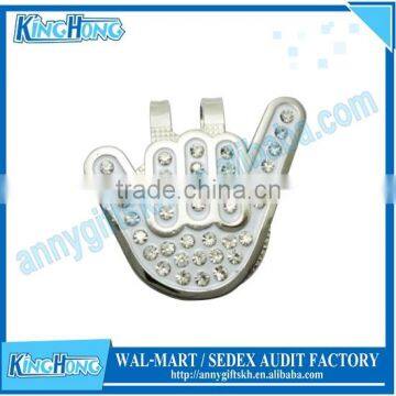 Palm shape set auger golf cap clips