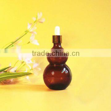 Gourd shape brown refined oil bottle