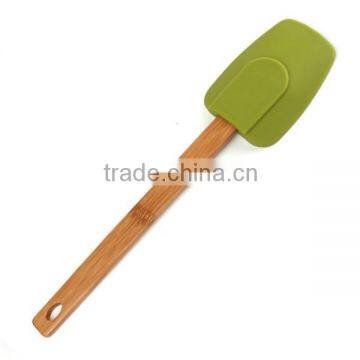 Silicone Spatula Scraper With Bamboo Handle A0010