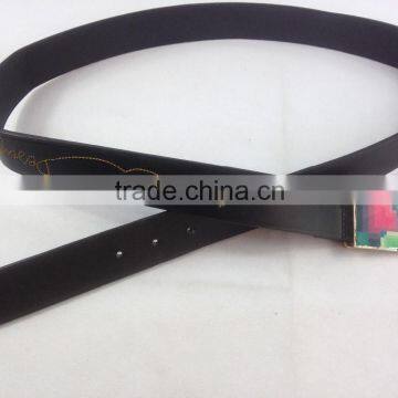 Fancy Square Colorful Rubber Alloy Buckle for Girl photo-3