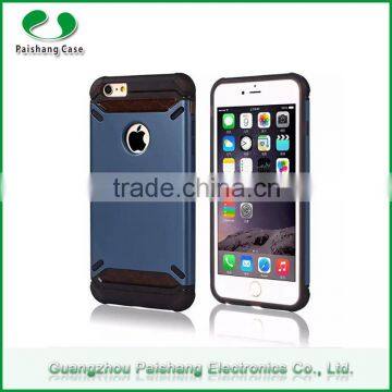 Wholesale Matte Finish TPU PC Material 12 Colors Double Cell Phone Case for iPhone 6/ 6S Mobile Phones with window