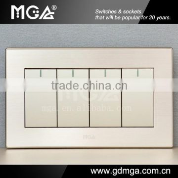 Big button modern electric switch & household electric switch & 4 gang 1 way wall switch