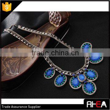 2015 Hot Selling Fashion Statement Necklace,Gun Metal Color photo-5