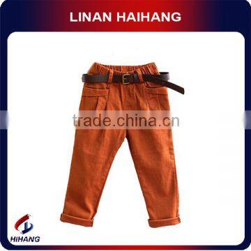 China best manufacturer washed canvas casual children pants trousers