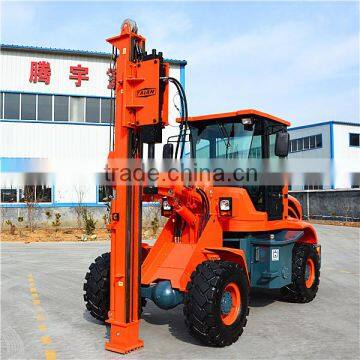 high efficient vibrating and screw piling machine for sale