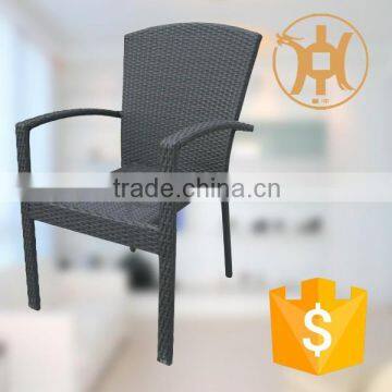 HC-J044 black rattan metal frame garden chair china