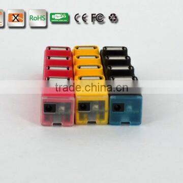 Hi-speed 4 Port MINI Colorful USB 2.0 HUB 480MbPS For PC Laptop Computer photo-2