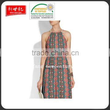 Woven print 100 viscose rayon fabric for garment