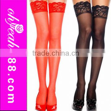 No.1 selling high quality hot sale lace style sexy women thigh high stockings